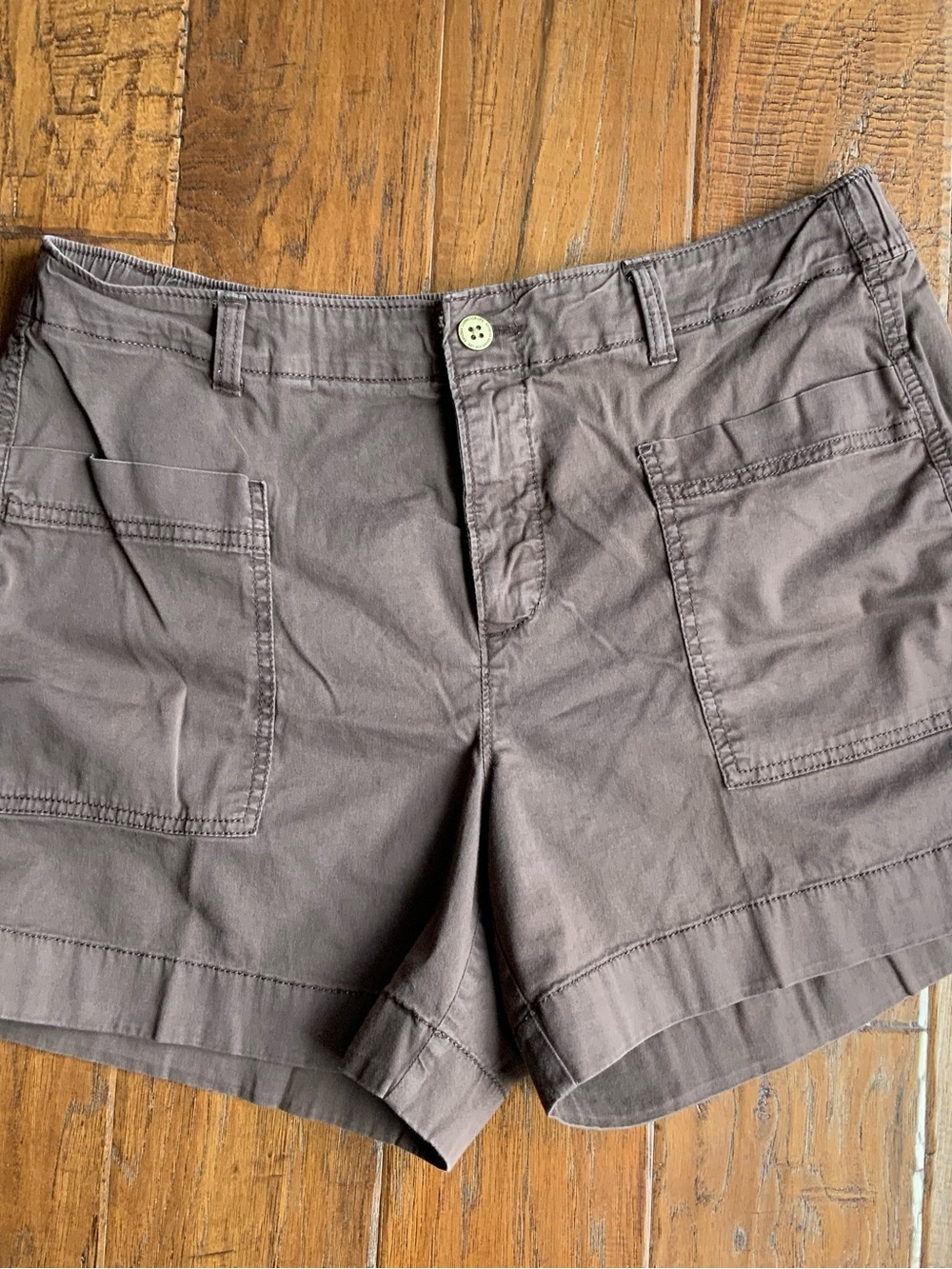Sonoma Classic Cargo Women's Summer Cotton Shorts, Brown tie belt included